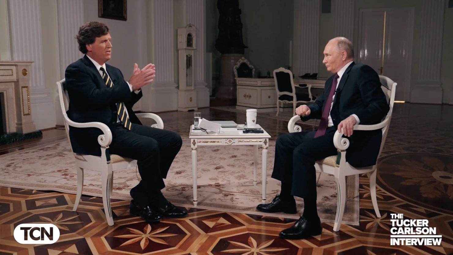 De volledige Interview Tucker Carlson en Vladimir Poetin maakt tongen los